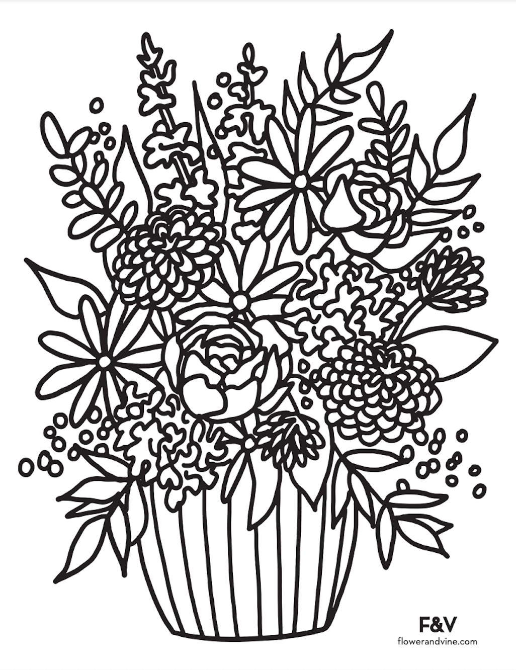 Coloring Pages! – Flower and Vine