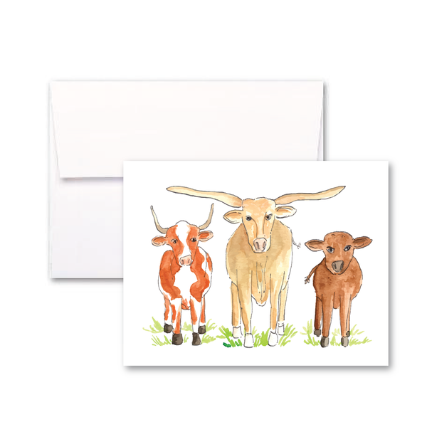 Three Cows Notecard