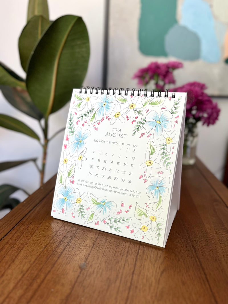 FOUR for the price of Three - 2024 Floral Blooms and Scripture Calendar