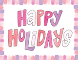 Happy Holidays Colorful Notecard