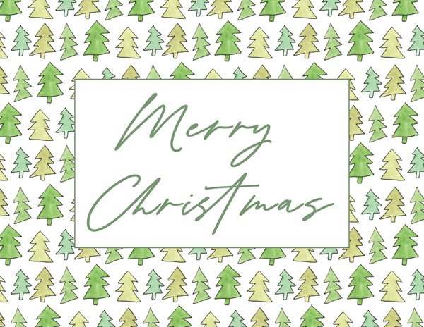 Merry Christmas Tree Notecard
