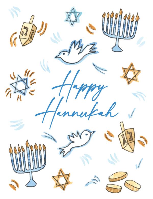 Happy Hannukah Notecard