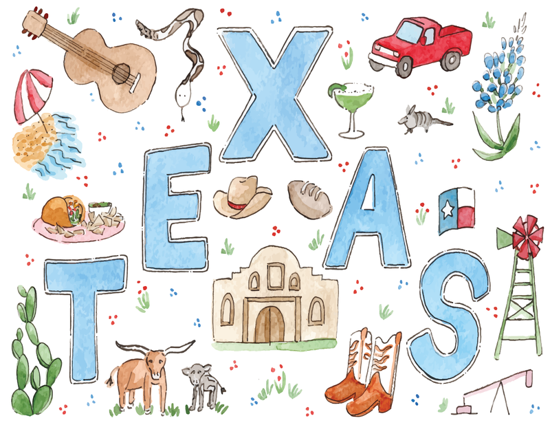 Texas Spread Notecard
