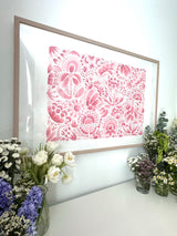 Red Monochromatic Pattern Play #4
