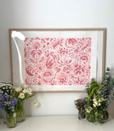 Red Monochromatic Pattern Play #4