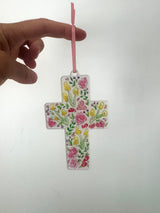 Floral Cross Ornament