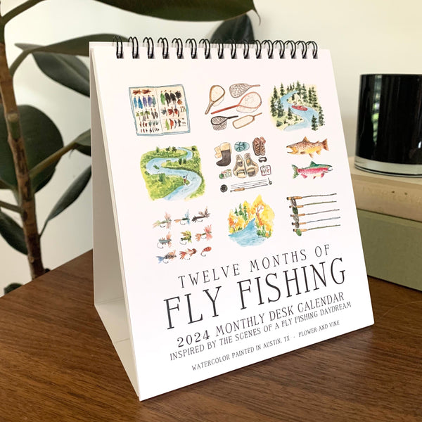 2024 Fly Fishing Desk Calendar – Flower and Vine