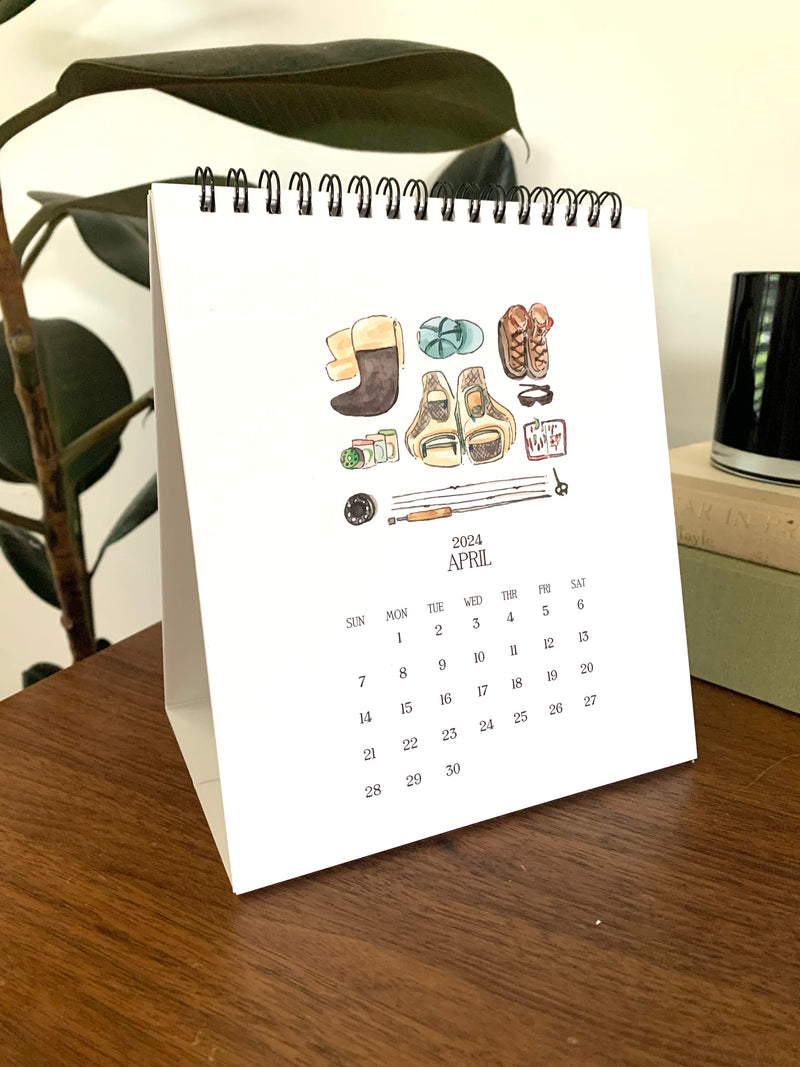 2024 Fly Fishing Desk Calendar – Flower and Vine