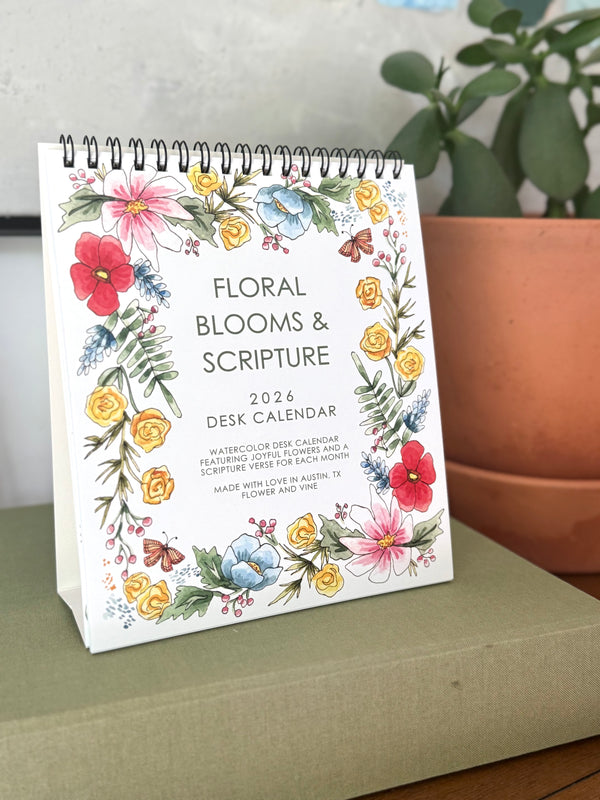 2026 Floral Blooms and Scripture Calendar