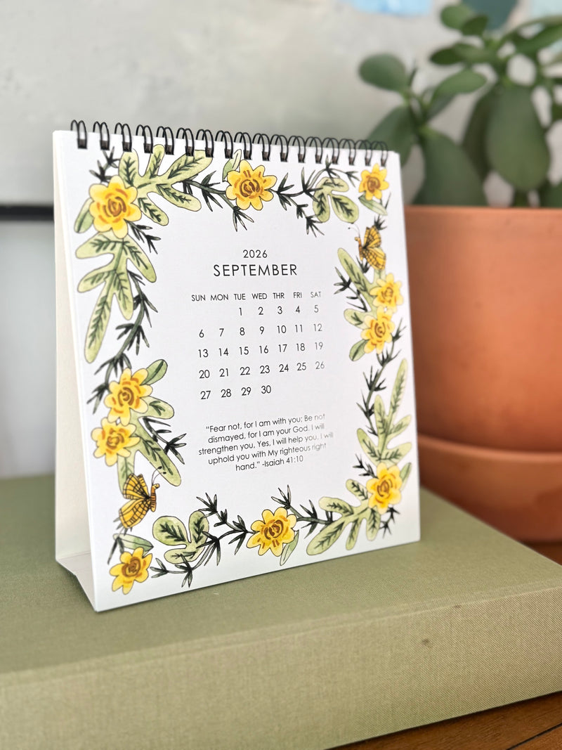 2026 Floral Blooms and Scripture Calendar