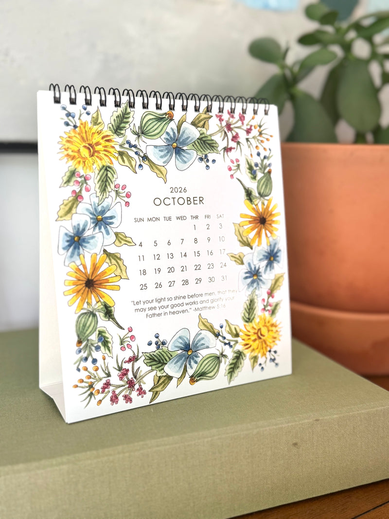 2026 Floral Blooms and Scripture Calendar