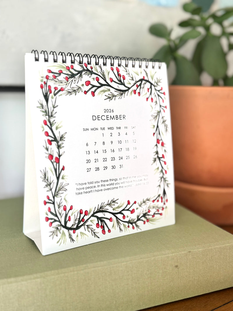 2026 Floral Blooms and Scripture Calendar