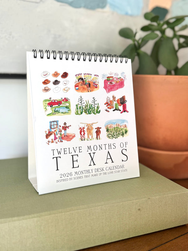 2026 Twelve Months of Texas Calendar