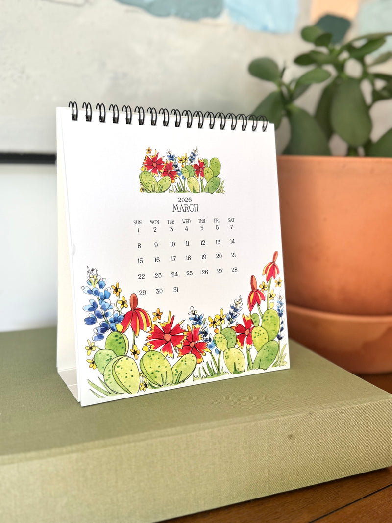 2026 Twelve Months of Texas Calendar