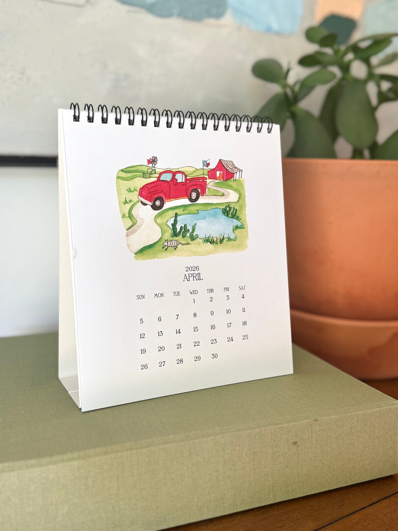 2026 Twelve Months of Texas Calendar