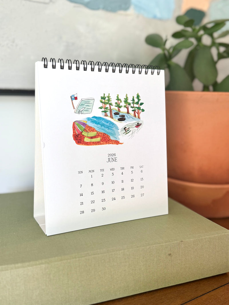 2026 Twelve Months of Texas Calendar