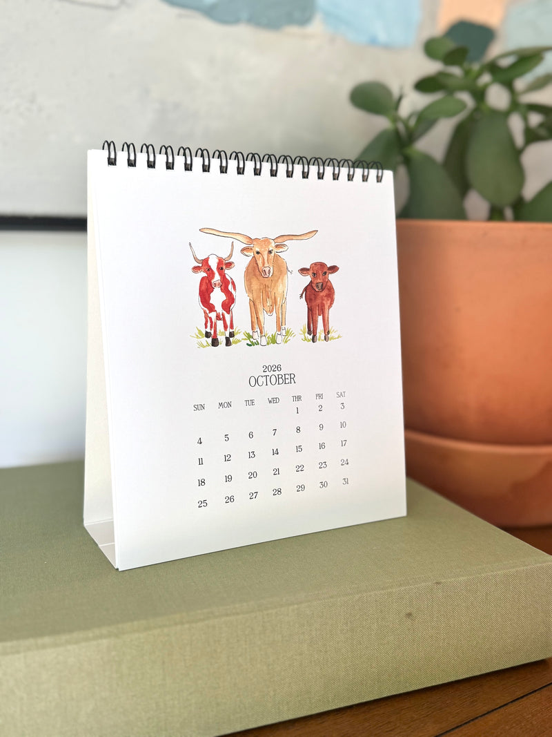 2026 Twelve Months of Texas Calendar