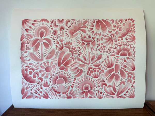 Red Monochromatic Pattern Play #4