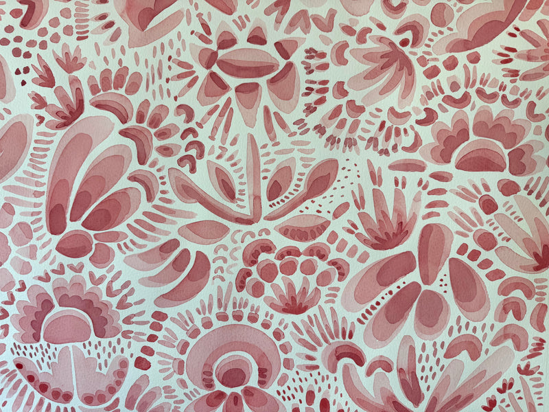 Red Monochromatic Pattern Play #4