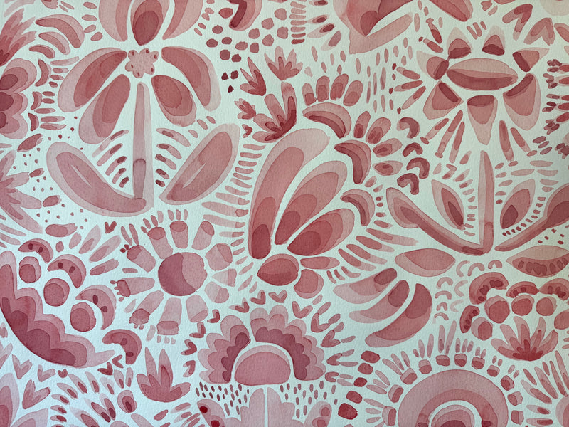 Red Monochromatic Pattern Play #4