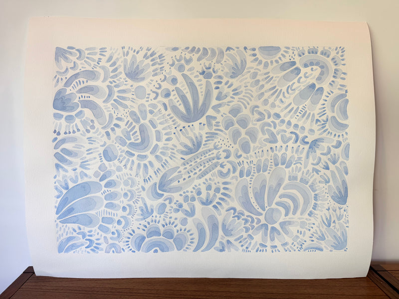 Blue Monochromatic Pattern Play #3