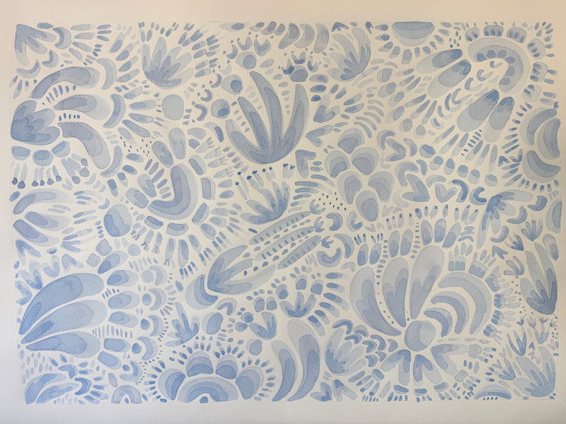 Blue Monochromatic Pattern Play #3