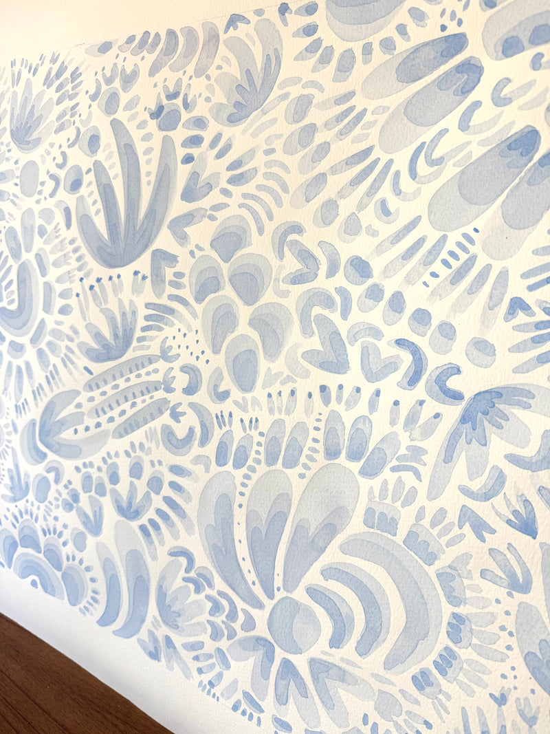 Blue Monochromatic Pattern Play #3