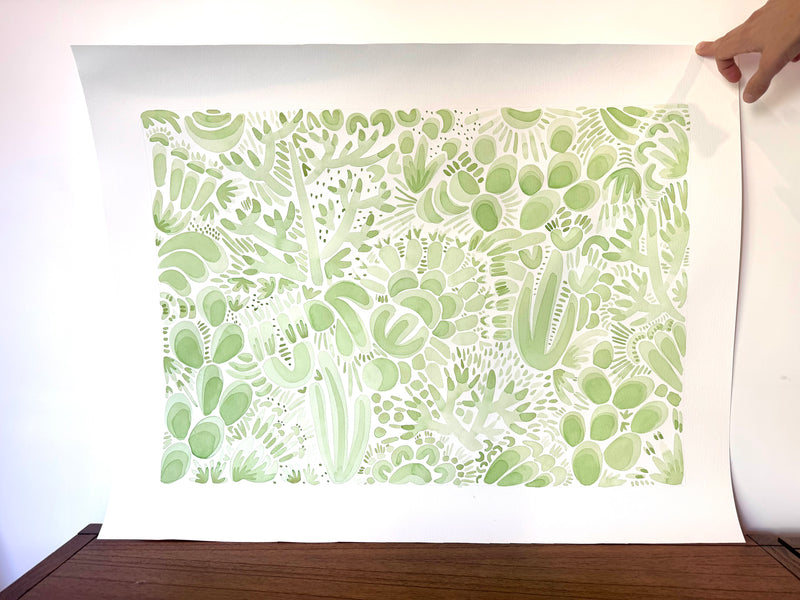 Green Monochromatic Pattern Play #5