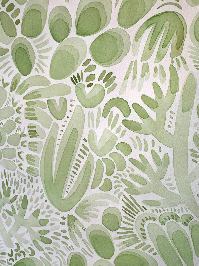 Green Monochromatic Pattern Play #5