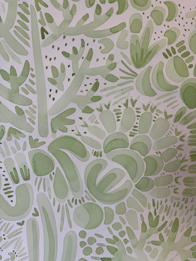 Green Monochromatic Pattern Play #5