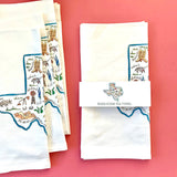 FOUR for the price of three - Texas Icons Tea Towel