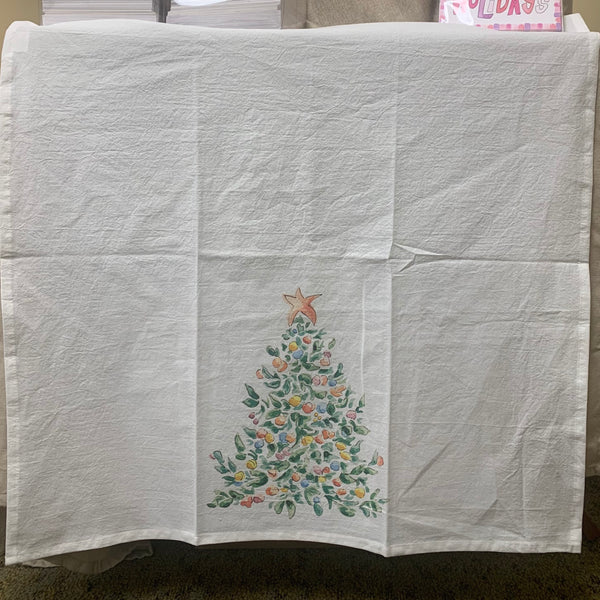 Colorful Christmas Tree Tea Towel