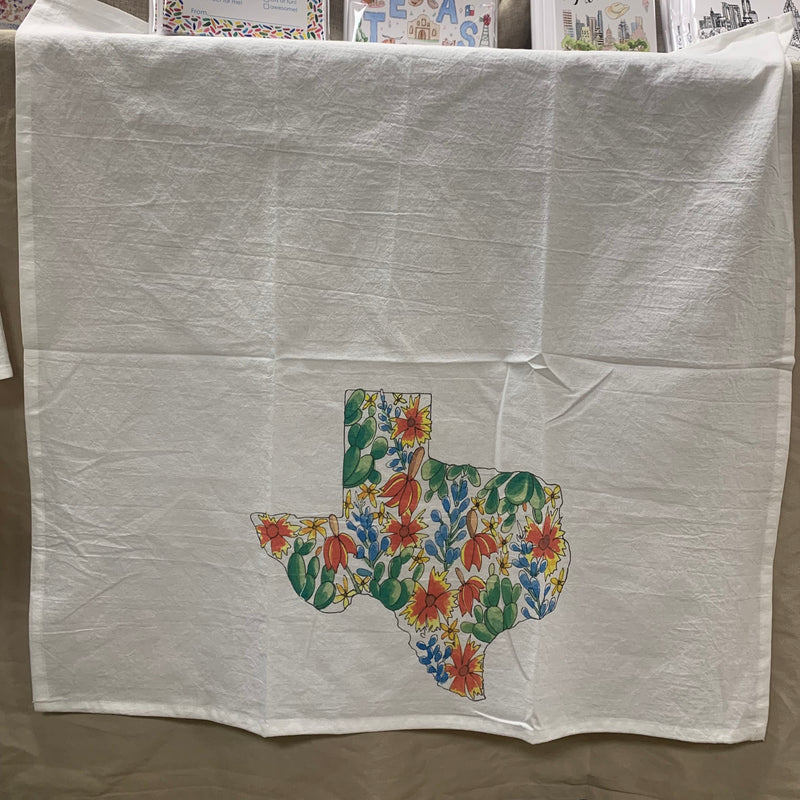 Texas Wildflowers Tea Towel