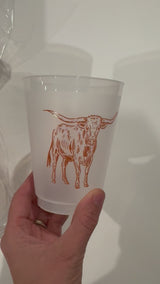 Longhorn Shatterproof Cups (8 Qty)