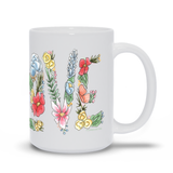 LOVE Florals Ceramic Mug
