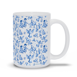 Blue Nativity Ceramic Mug