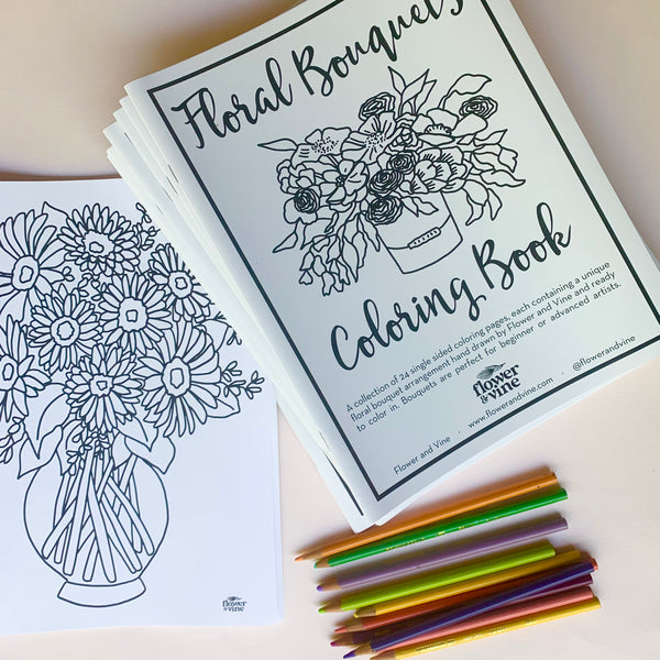 Floral Bouquet Coloring Book