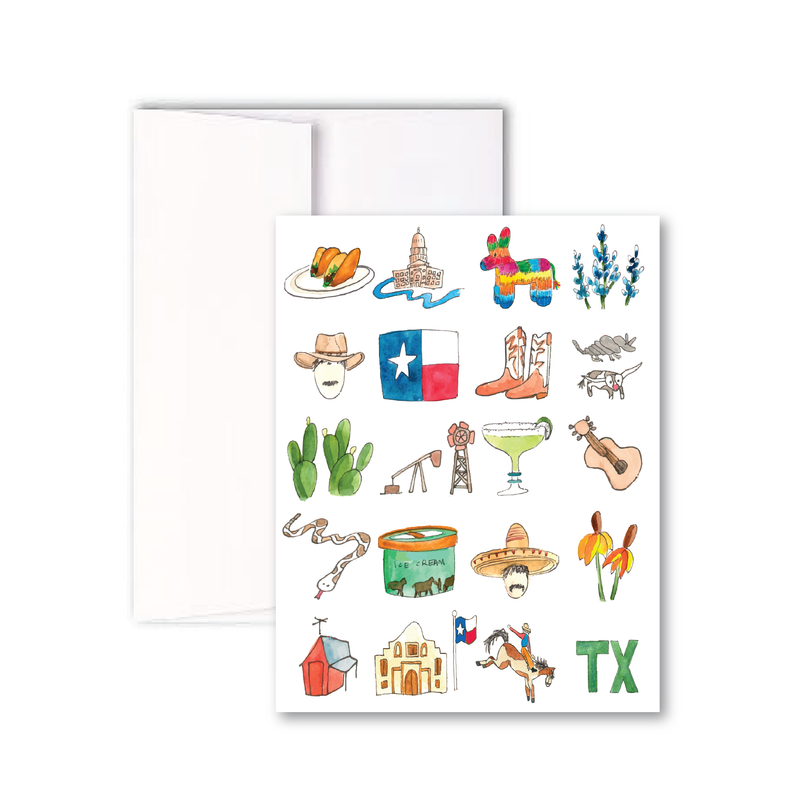 Misc. Texas Icons Collage Notecard