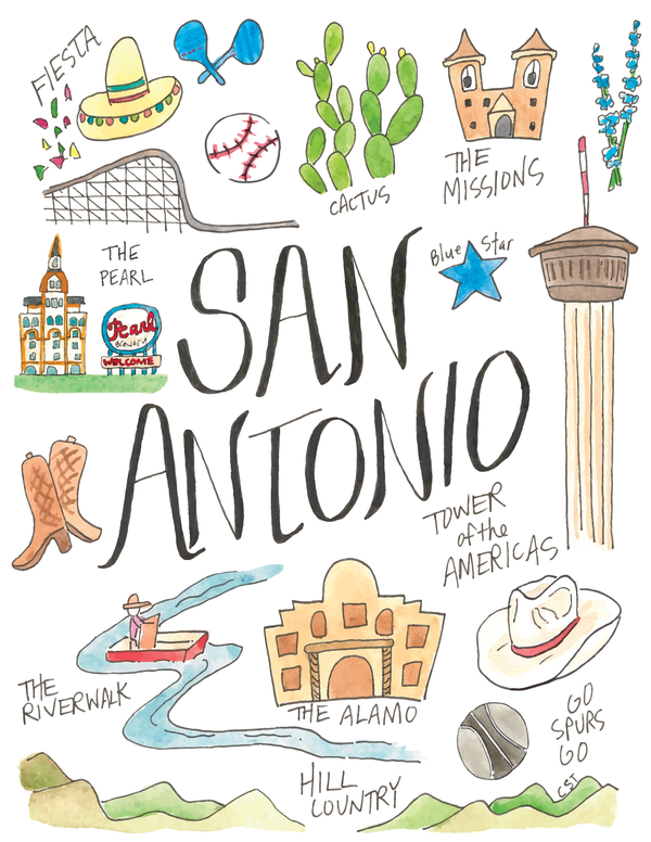 San Antonio Icons Notecard