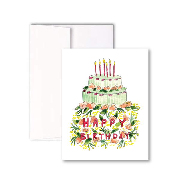 Happy Birthday Cake Notecard