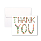 Thank You Floral Letters Notecard
