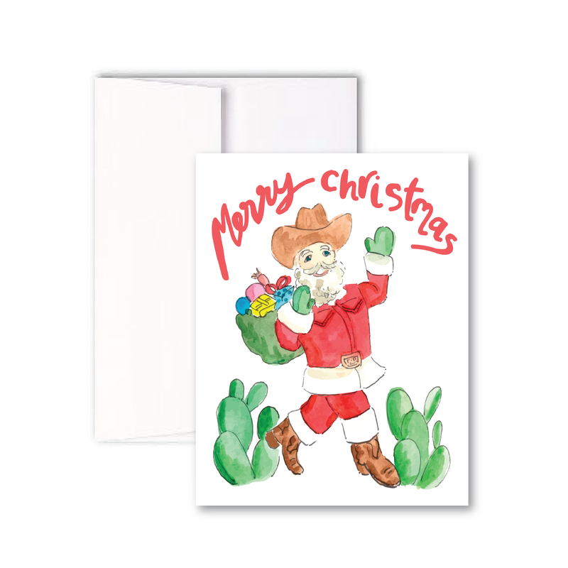 Cowboy Santa Notecard