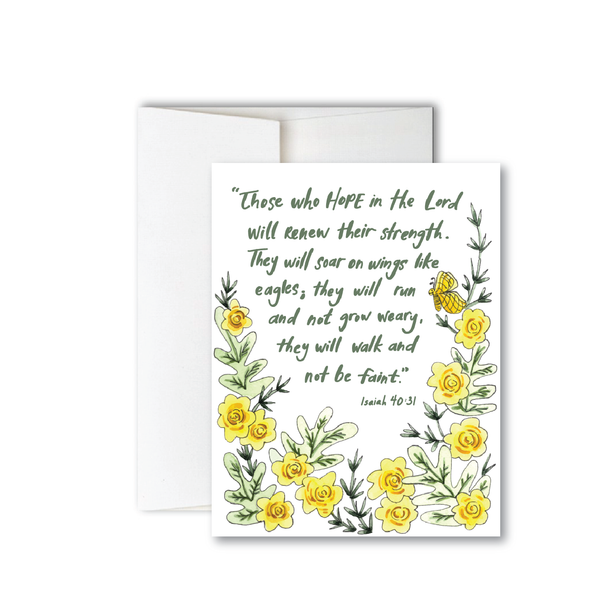 Isaiah 40:31 Florals Notecard