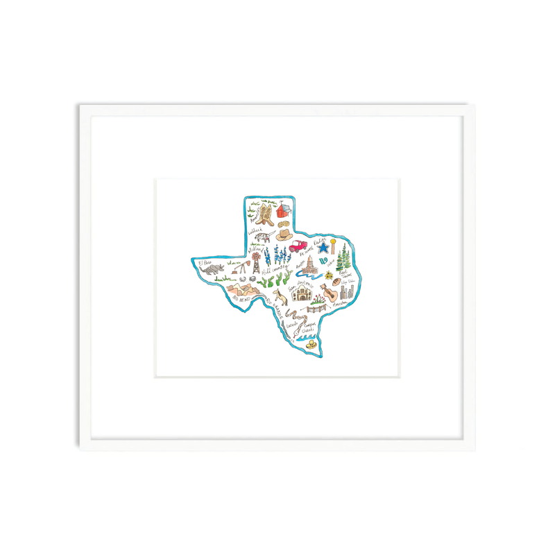 Texas Icons Print