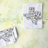 Texas Icons Tea Towel